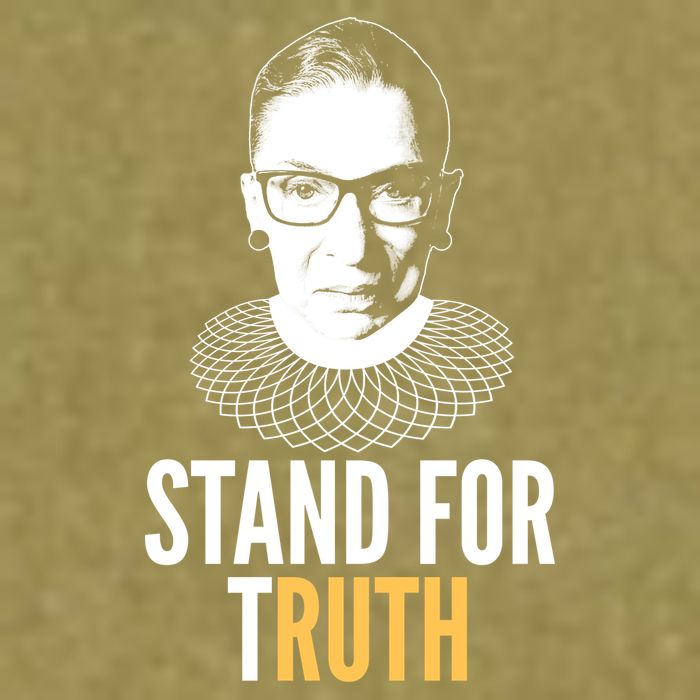 Stand For Truth Quote Ruth Bader Ginsburg Tribute Garment-Dyed Women's Muscle Tee