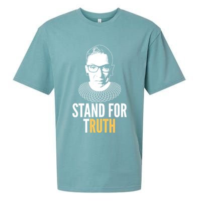 Stand For Truth Quote Ruth Bader Ginsburg Tribute Sueded Cloud Jersey T-Shirt