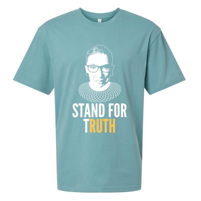 Stand For Truth Quote Ruth Bader Ginsburg Tribute Sueded Cloud Jersey T-Shirt