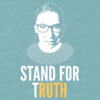 Stand For Truth Quote Ruth Bader Ginsburg Tribute Sueded Cloud Jersey T-Shirt