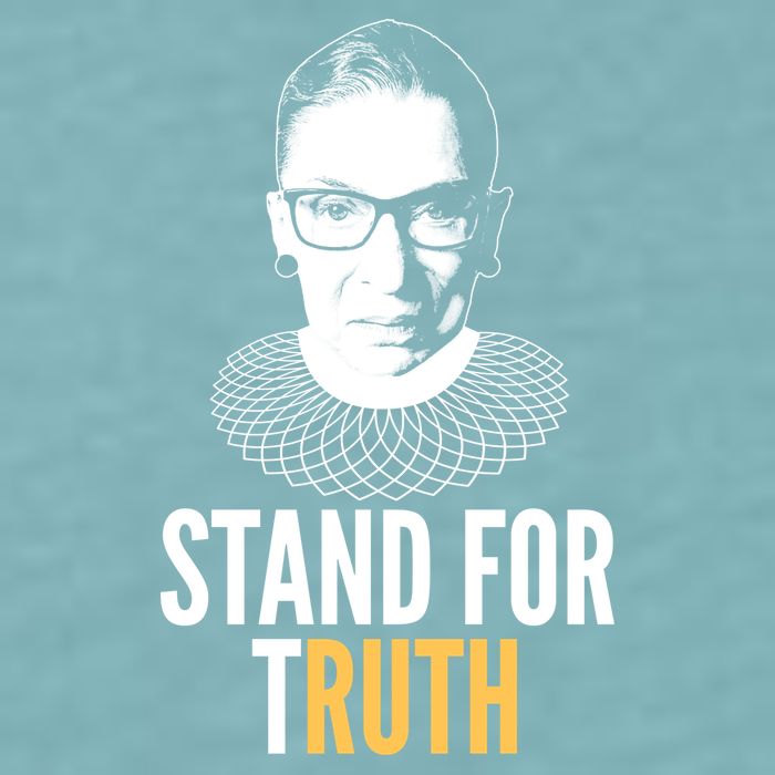 Stand For Truth Quote Ruth Bader Ginsburg Tribute Sueded Cloud Jersey T-Shirt