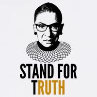 Stand For Truth Quote Ruth Bader Ginsburg Tribute Garment-Dyed Sweatshirt
