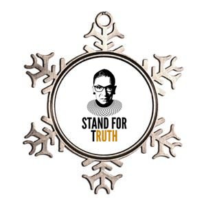 Stand For Truth Quote Ruth Bader Ginsburg Tribute Metallic Star Ornament