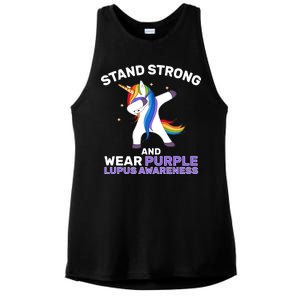 Stand Strong Wear Purple Lupus Awareness Ladies PosiCharge Tri-Blend Wicking Tank