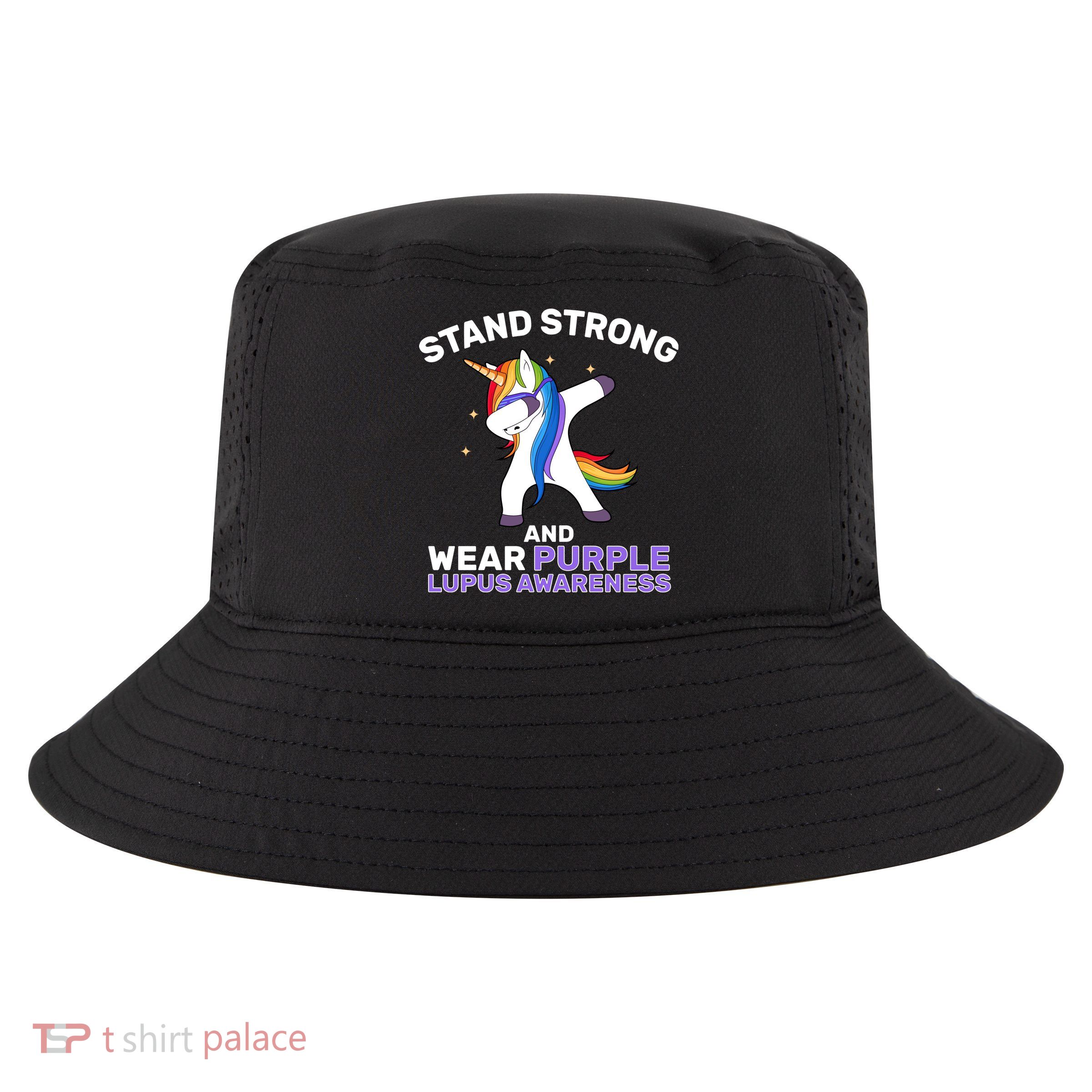 Stand Strong Wear Purple Lupus Awareness Cool Comfort Performance Bucket Hat
