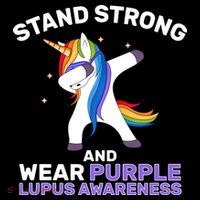 Stand Strong Wear Purple Lupus Awareness Drawstring Bag