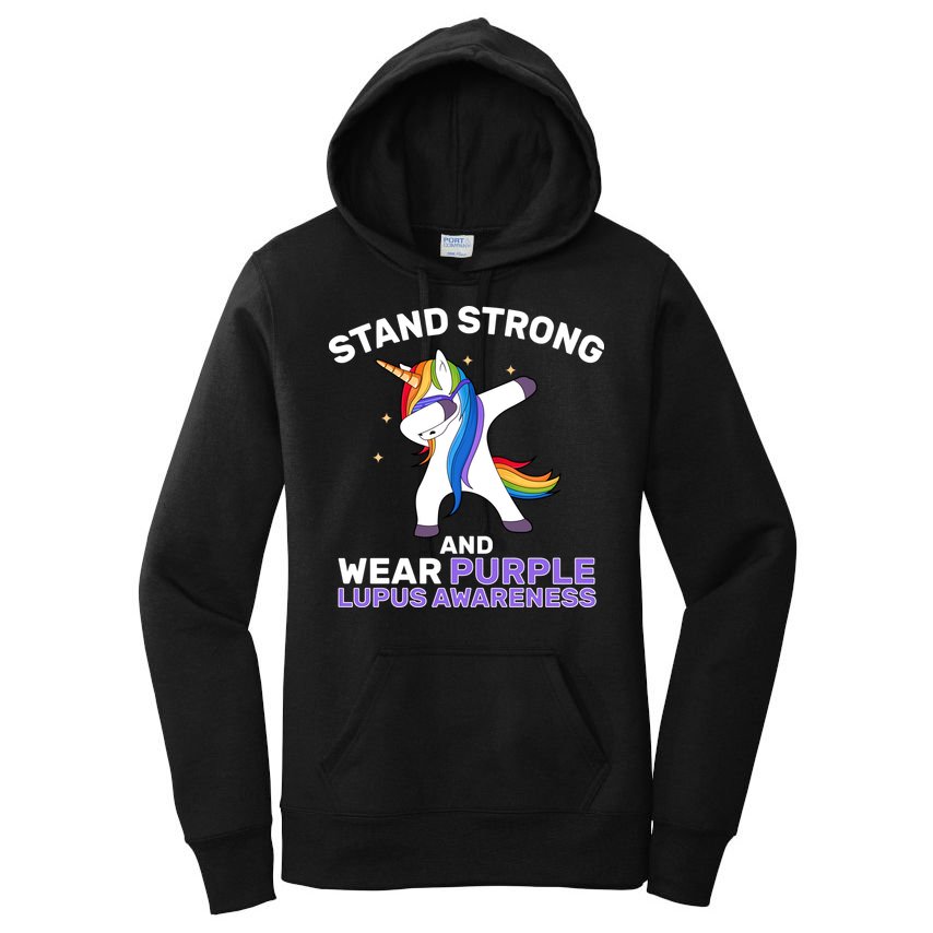 Stand Strong Wear Purple Lupus Awareness Women's Pullover Hoodie