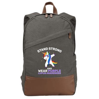 Stand Strong Wear Purple Lupus Awareness Cotton Canvas Backpack