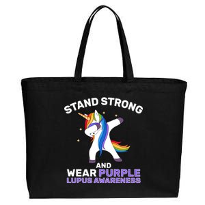 Stand Strong Wear Purple Lupus Awareness Cotton Canvas Jumbo Tote