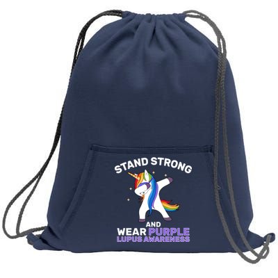 Stand Strong Wear Purple Lupus Awareness Sweatshirt Cinch Pack Bag