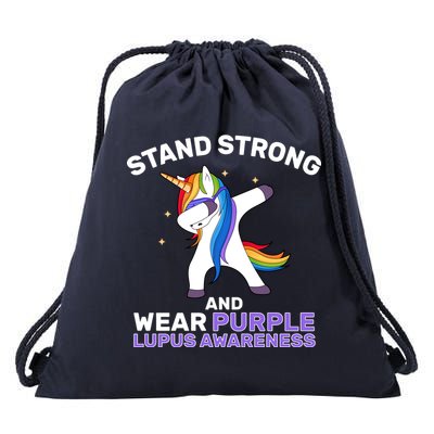 Stand Strong Wear Purple Lupus Awareness Drawstring Bag