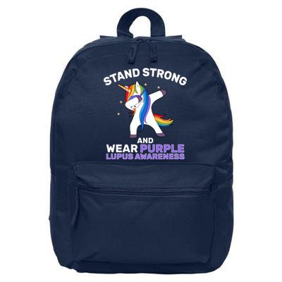 Stand Strong Wear Purple Lupus Awareness 16 in Basic Backpack