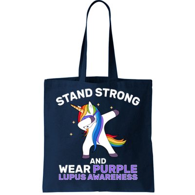 Stand Strong Wear Purple Lupus Awareness Tote Bag