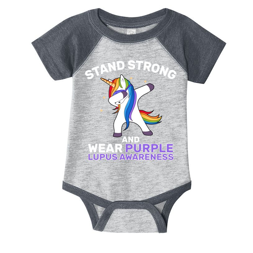 Stand Strong Wear Purple Lupus Awareness Infant Baby Jersey Bodysuit