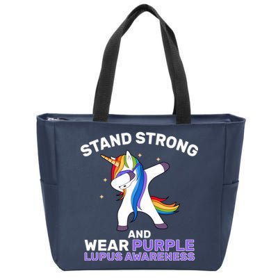 Stand Strong Wear Purple Lupus Awareness Zip Tote Bag