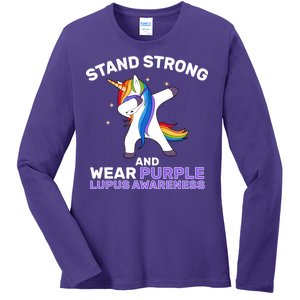 Stand Strong Wear Purple Lupus Awareness Ladies Long Sleeve Shirt