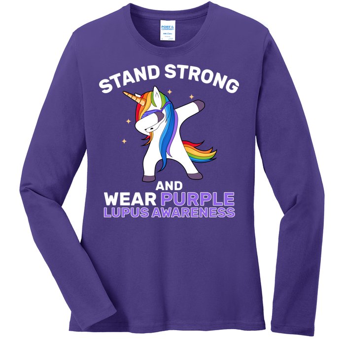 Stand Strong Wear Purple Lupus Awareness Ladies Long Sleeve Shirt