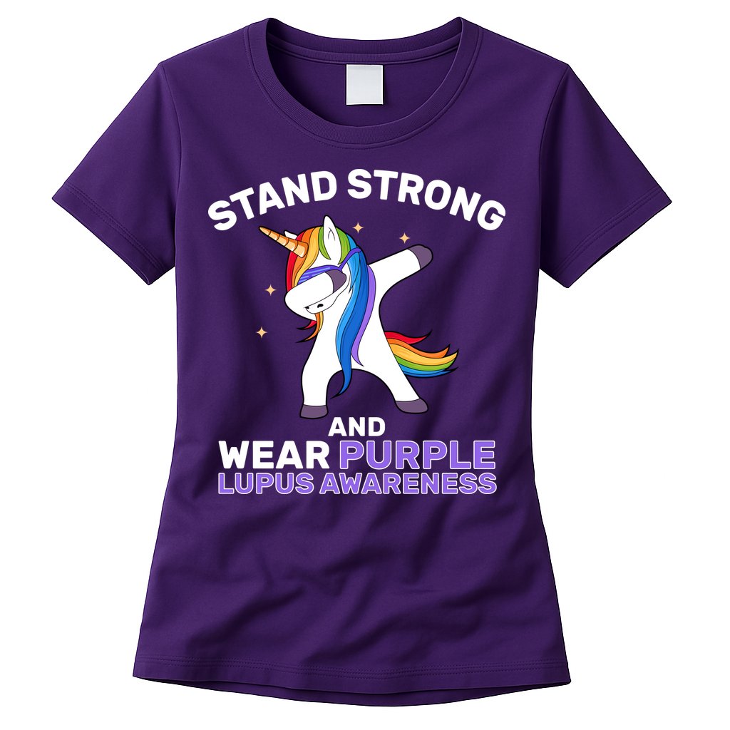Stand Strong Wear Purple Lupus Awareness Womens T-Shirt