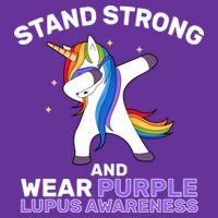 Stand Strong Wear Purple Lupus Awareness Womens T-Shirt