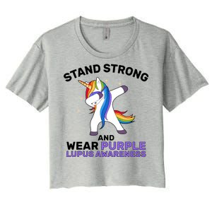 Stand Strong Wear Purple Lupus Awareness Women's Crop Top Tee