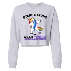 Stand Strong Wear Purple Lupus Awareness Cropped Pullover Crew