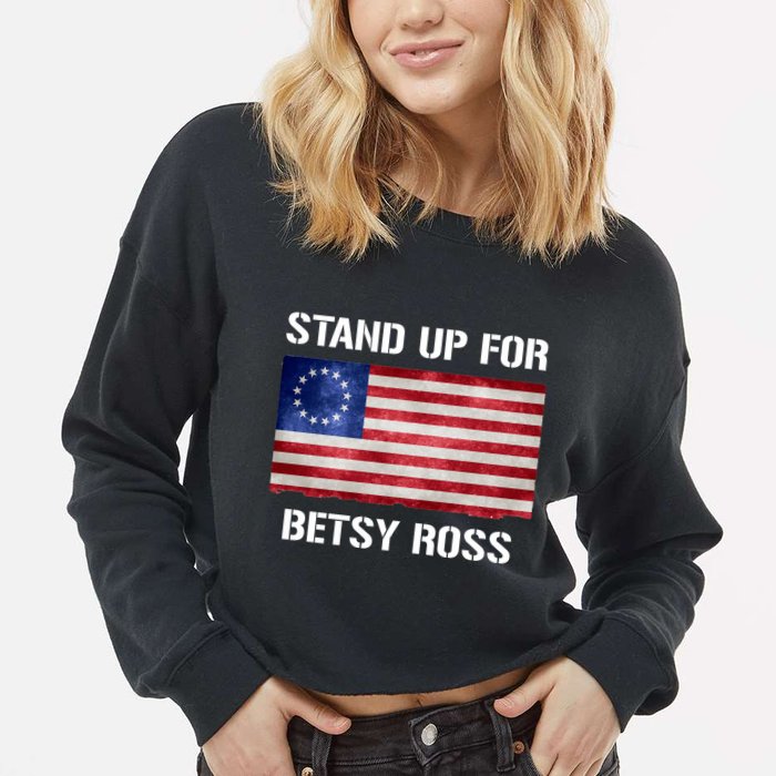 Stand Up For Betsy Ross Cropped Pullover Crew