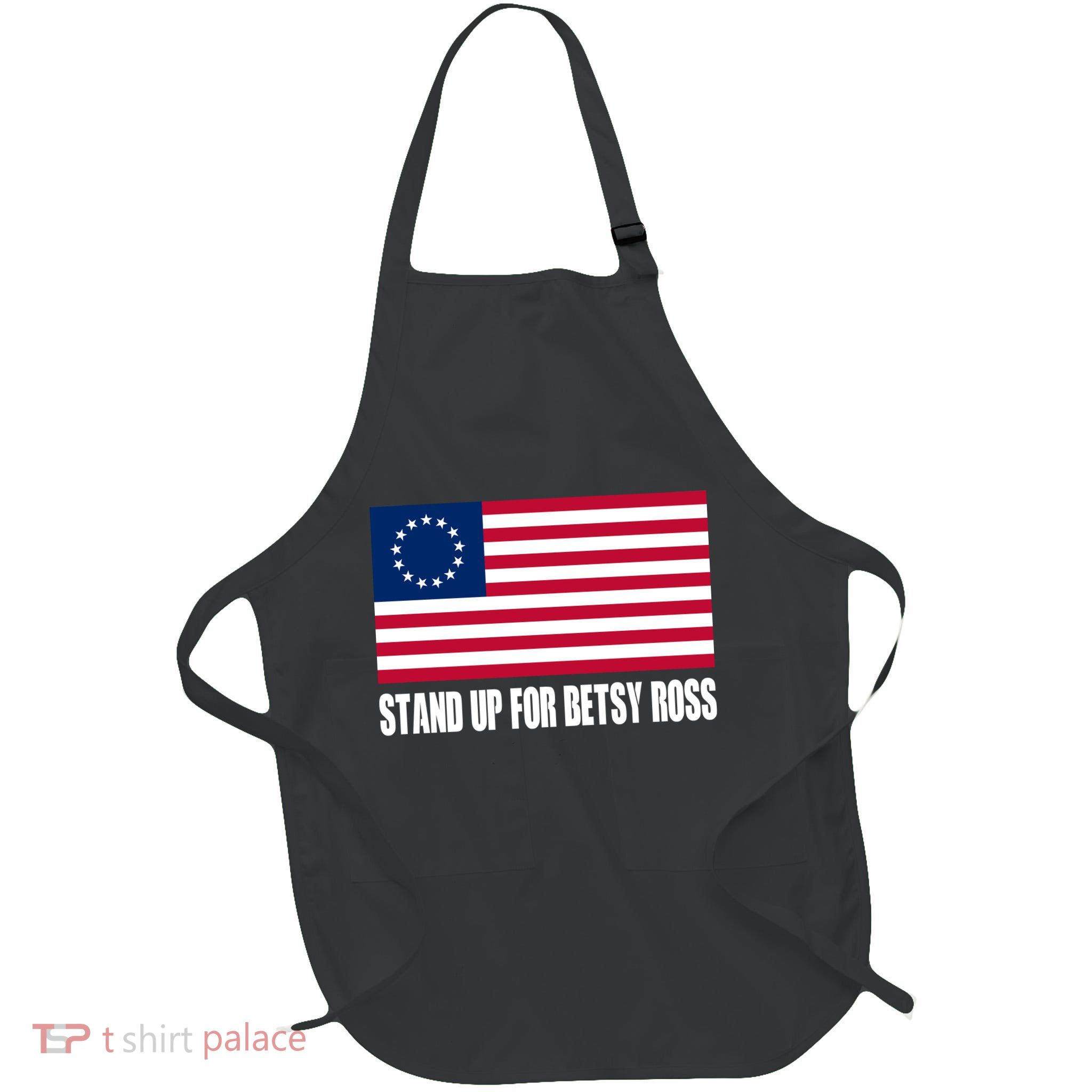 Stand Up For Betsy Ross First American Flag Full-Length Apron With Pockets