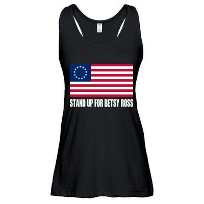 Stand Up For Betsy Ross First American Flag Ladies Essential Flowy Tank