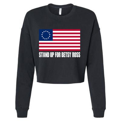 Stand Up For Betsy Ross First American Flag Cropped Pullover Crew