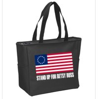 Stand Up For Betsy Ross First American Flag Zip Tote Bag