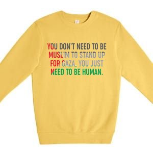 Stand Up For Gaza, Free Palestine Premium Crewneck Sweatshirt