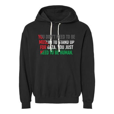 Stand Up For Gaza, Free Palestine Garment-Dyed Fleece Hoodie