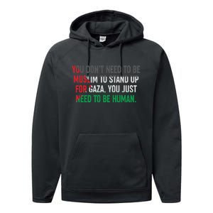 Stand Up For Gaza, Free Palestine Performance Fleece Hoodie