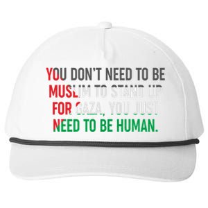 Stand Up For Gaza, Free Palestine Snapback Five-Panel Rope Hat