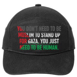 Stand Up For Gaza, Free Palestine 7-Panel Snapback Hat