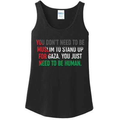 Stand Up For Gaza, Free Palestine Ladies Essential Tank