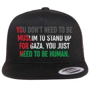 Stand Up For Gaza, Free Palestine Flat Bill Trucker Hat