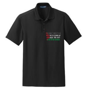 Stand Up For Gaza, Free Palestine Dry Zone Grid Polo