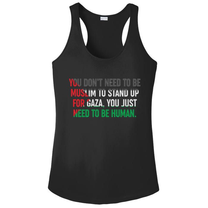 Stand Up For Gaza, Free Palestine Ladies PosiCharge Competitor Racerback Tank