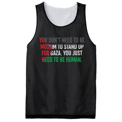 Stand Up For Gaza, Free Palestine Mesh Reversible Basketball Jersey Tank