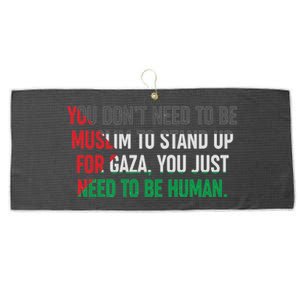 Stand Up For Gaza, Free Palestine Large Microfiber Waffle Golf Towel