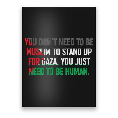 Stand Up For Gaza, Free Palestine Poster