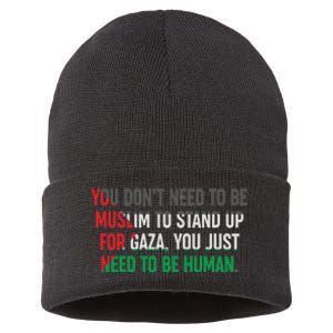 Stand Up For Gaza, Free Palestine Sustainable Knit Beanie