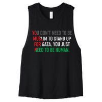 Stand Up For Gaza, Free Palestine Women's Racerback Cropped Tank