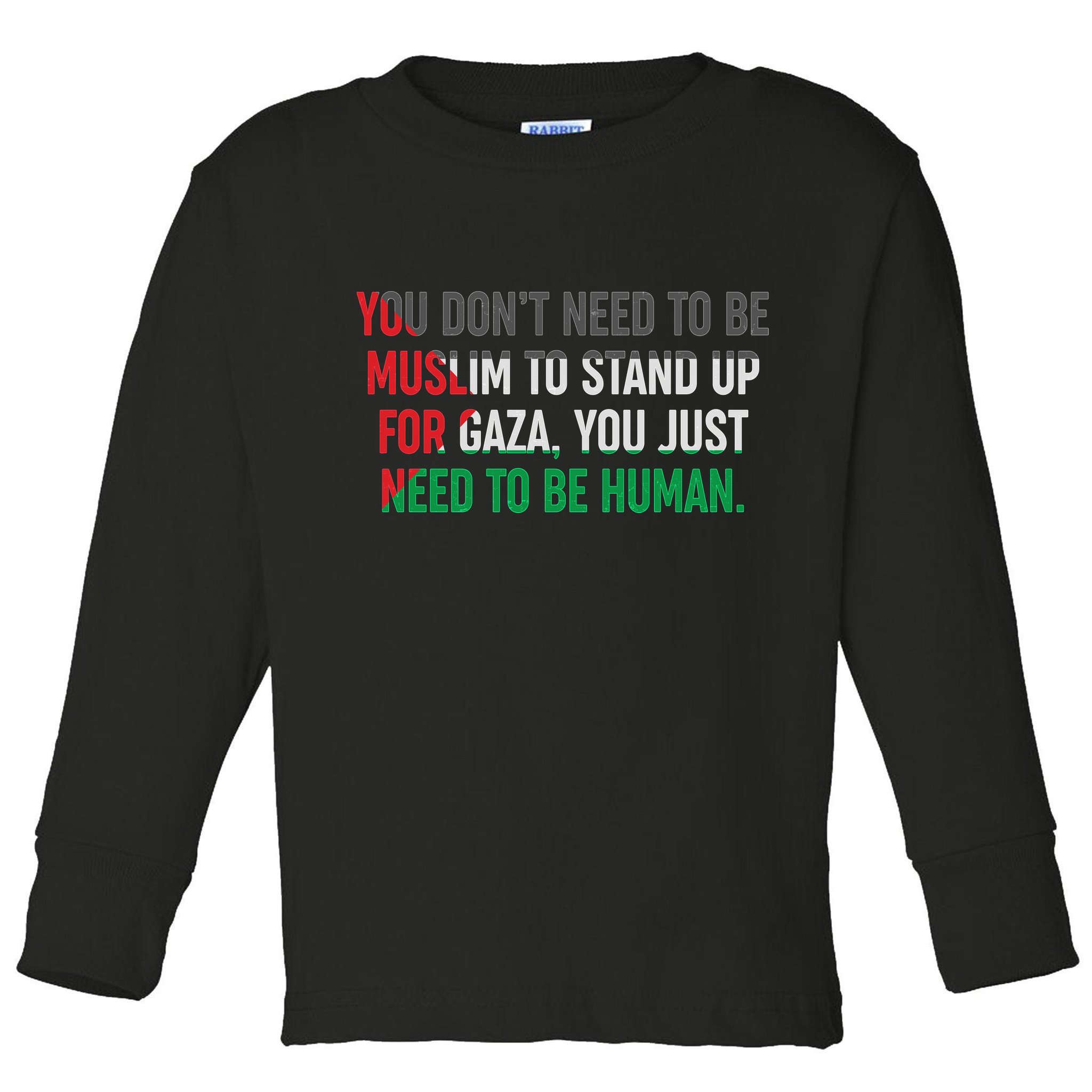 Stand Up For Gaza, Free Palestine Toddler Long Sleeve Shirt
