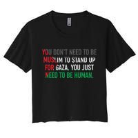 Stand Up For Gaza, Free Palestine Women's Crop Top Tee