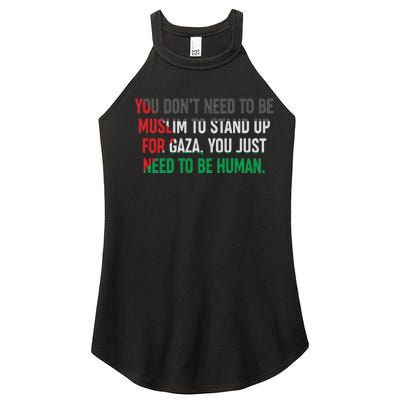 Stand Up For Gaza, Free Palestine Women's Perfect Tri Rocker Tank