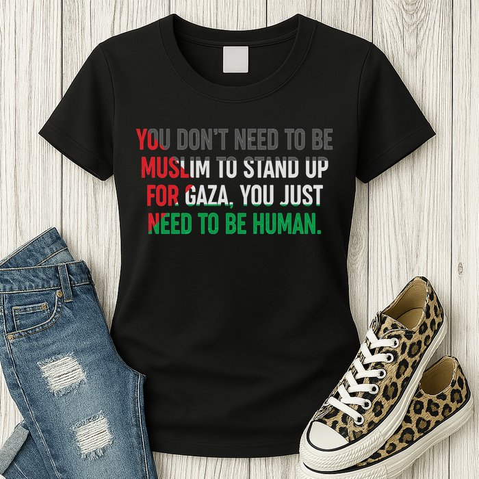 Stand Up For Gaza, Free Palestine Womens T-Shirt