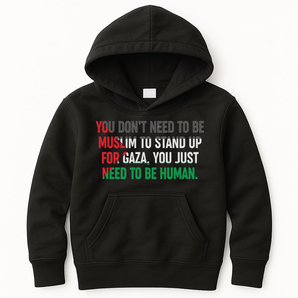 Stand Up For Gaza, Free Palestine Kids Hoodie