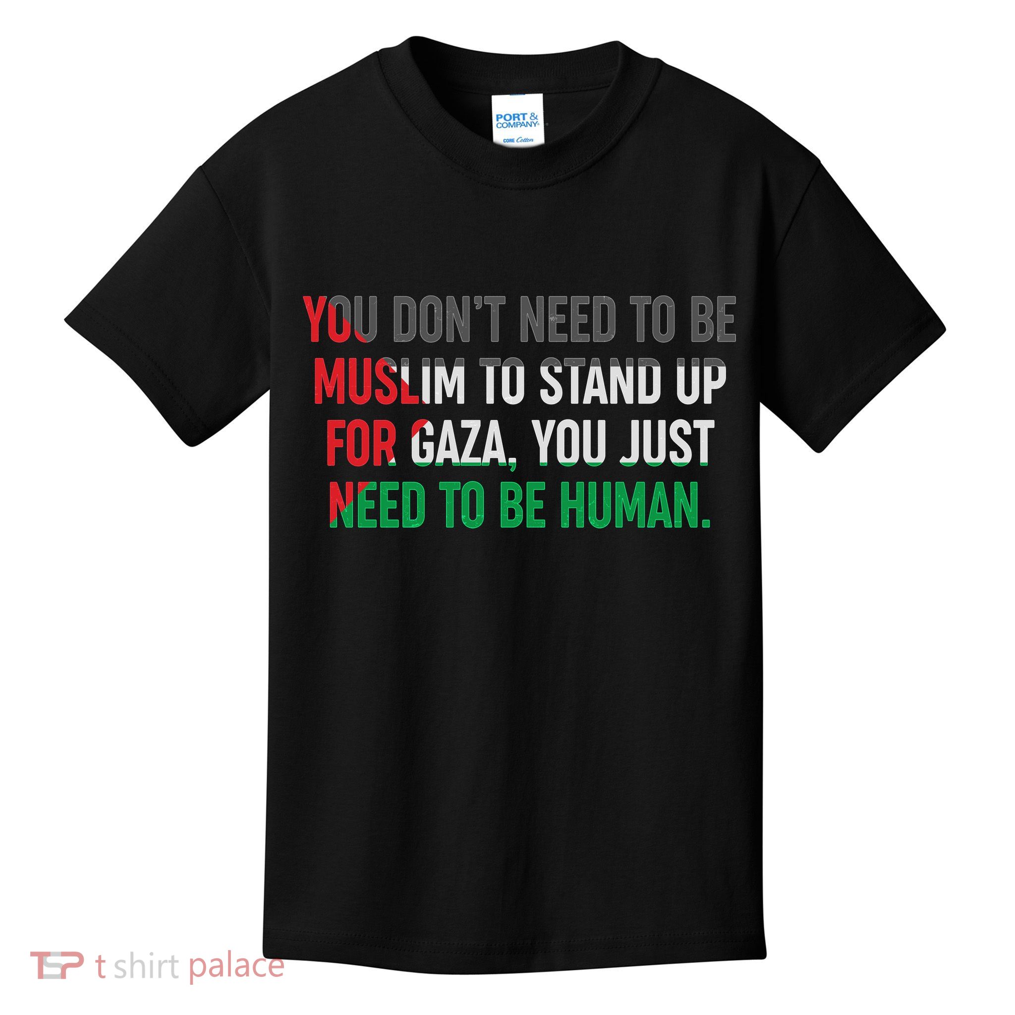 Stand Up For Gaza, Free Palestine Kids T-Shirt
